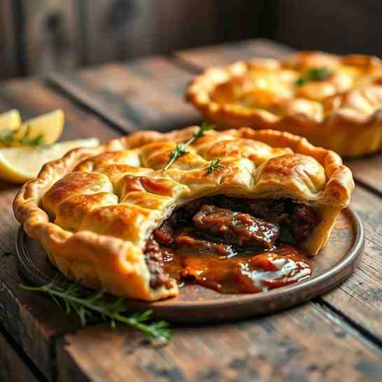 Traditional Beef Steak Pie - Flaky Crust & Rich Gravy